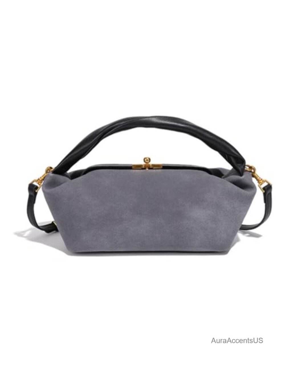 Suede Mini Crossbody Bag Purse with Top Handle Adjustable Strap Shoulder Handbag